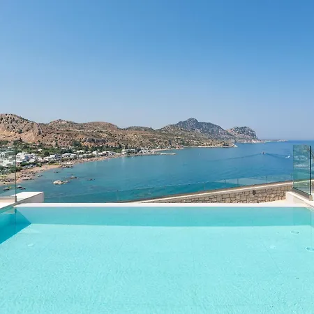 Blue Infinito Boutique Villa, Infinity Pool , Heated Jacuzzi & Panoramic Sea View * Архангелос
